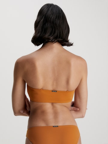 Calvin Klein Swimwear Bandeau Bikini Top in Orange
