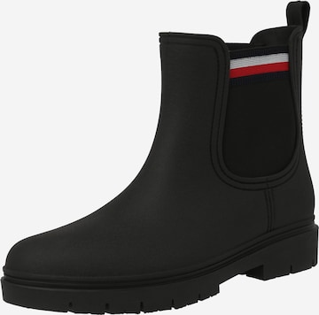 Bottes en caoutchouc TOMMY HILFIGER en noir : devant