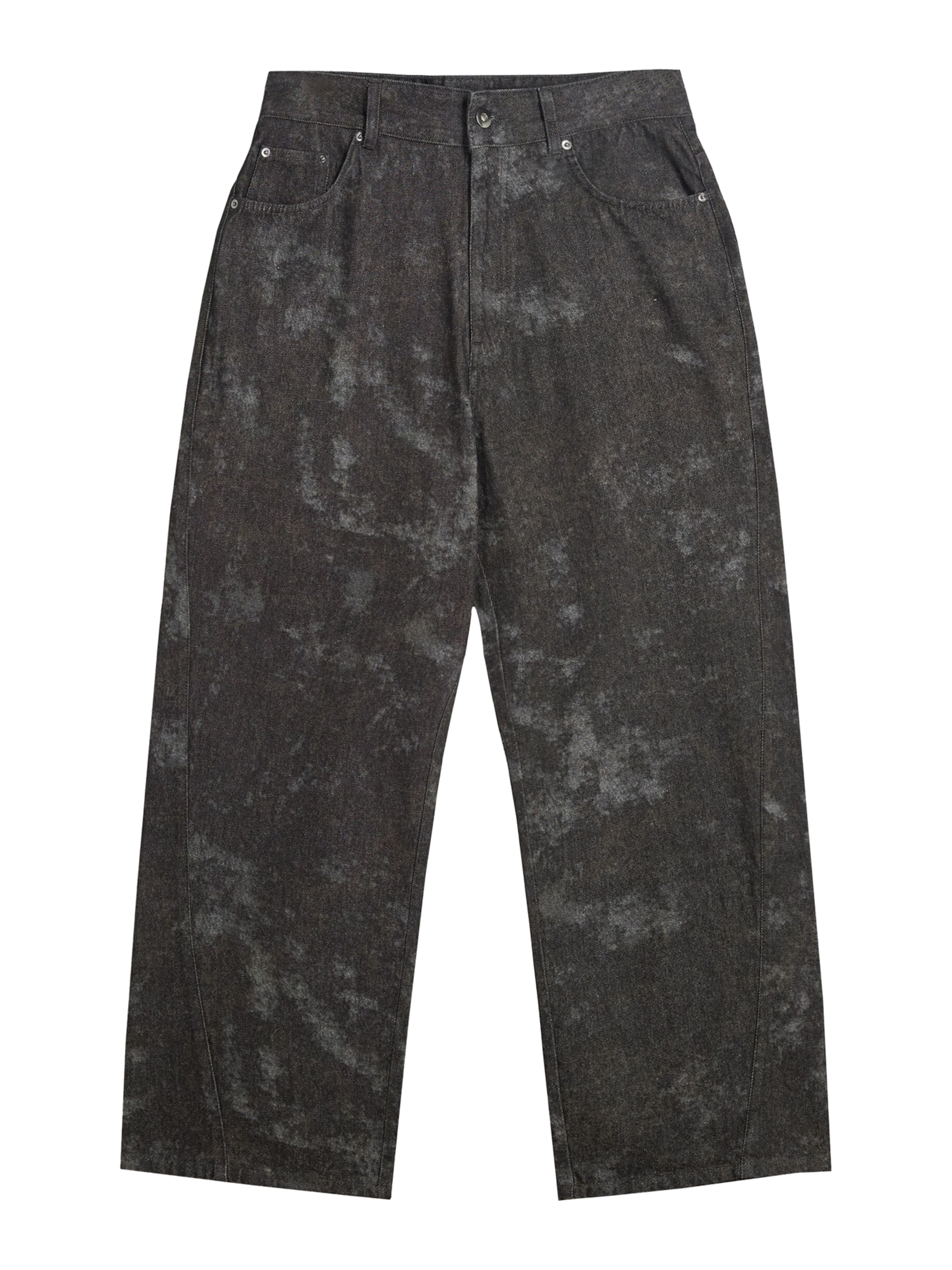 Bershka Baggy Hose in Schwarz: Vorderseite