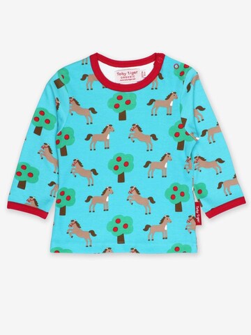 Toby Tiger Shirt 'Pferde' in Blau: Vorderseite