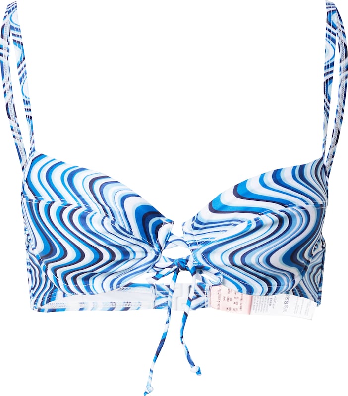 Hunkemöller T-Shirt Bikinitop 'Hvar' in Blau Navy Azur