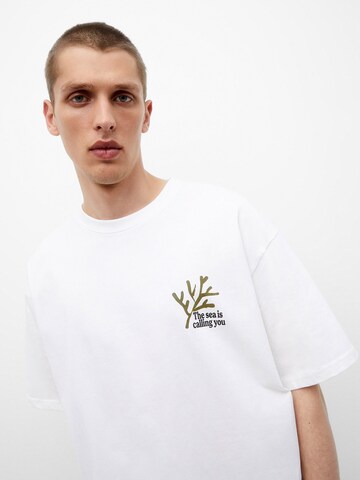 Pull&Bear T-Shirt in Weiß