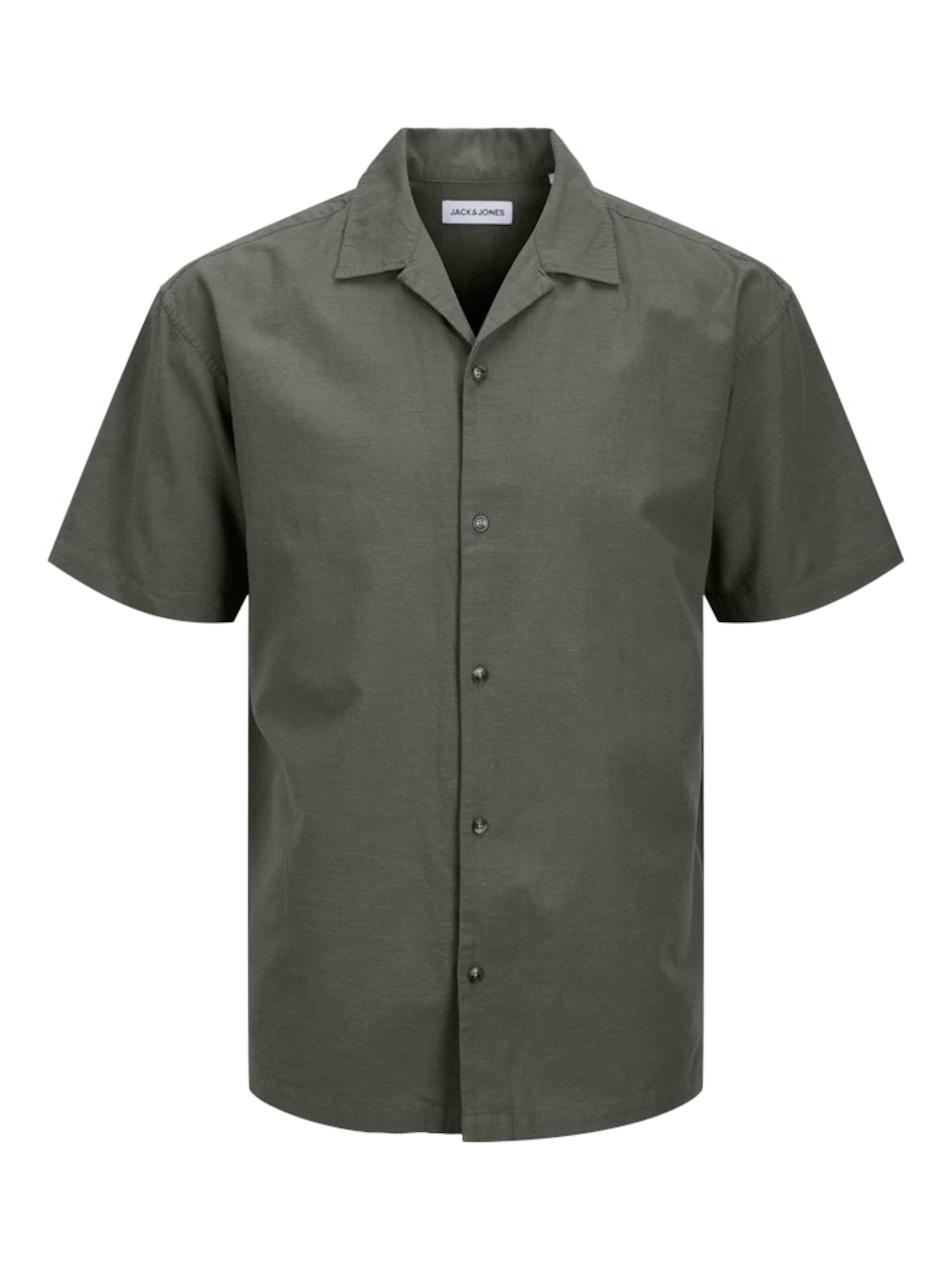 JACK & JONES Comfort Fit Πουκάμισο 'JJESummer Resort' σε πράσινο: μπροστά