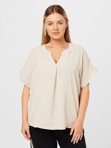 Chemisier 'CINGE' Vero Moda Curve en beige : devant