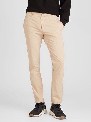 Regular Pantalon chino 'David' HUGO en beige : devant