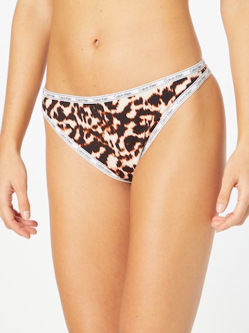 Calvin Klein Swimwear Panty in Brown: front