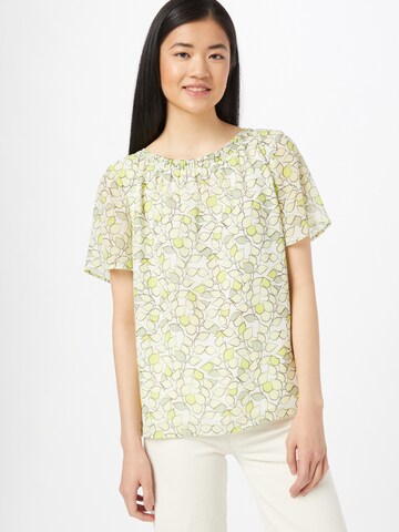 comma casual identity Blouse in Wit: voorkant