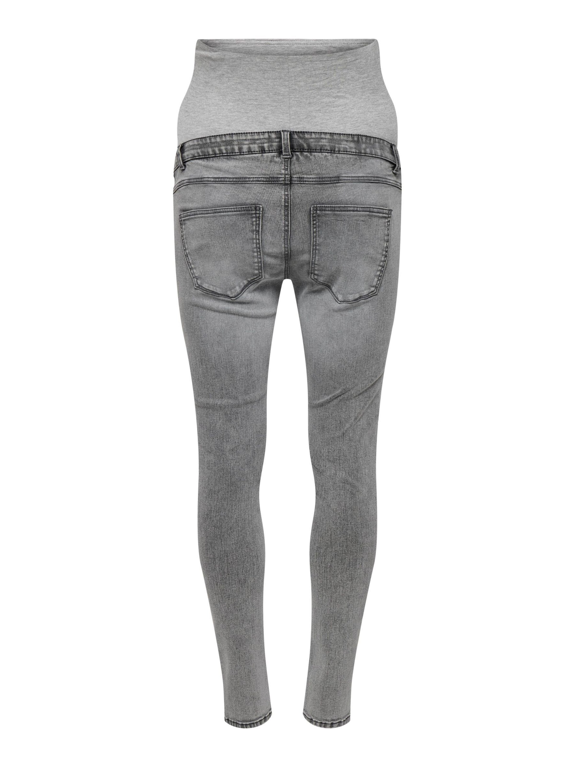 Only Maternity Skinny Jeans 'ROSE' in Grey