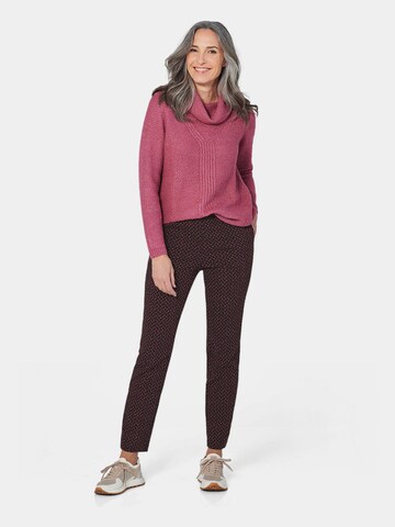 Regular Pantalon 'LOUISA' Goldner en violet