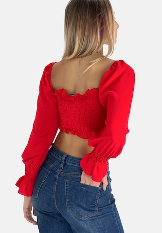 Chemisier Elara en rouge