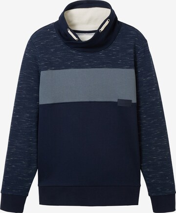 Sweat-shirt TOM TAILOR en bleu : devant