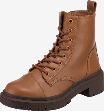 ALDO Lace-Up Ankle Boots in Brown: front