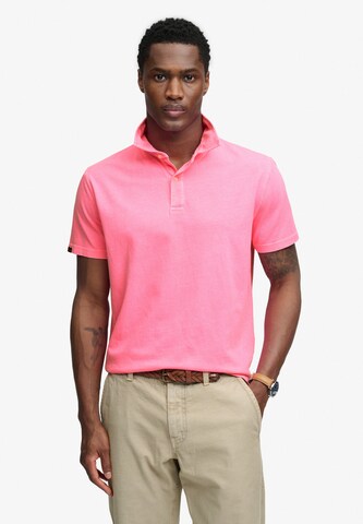 Superdry & Co Super Slim Fit Shirt 'Essential' in Pink: front