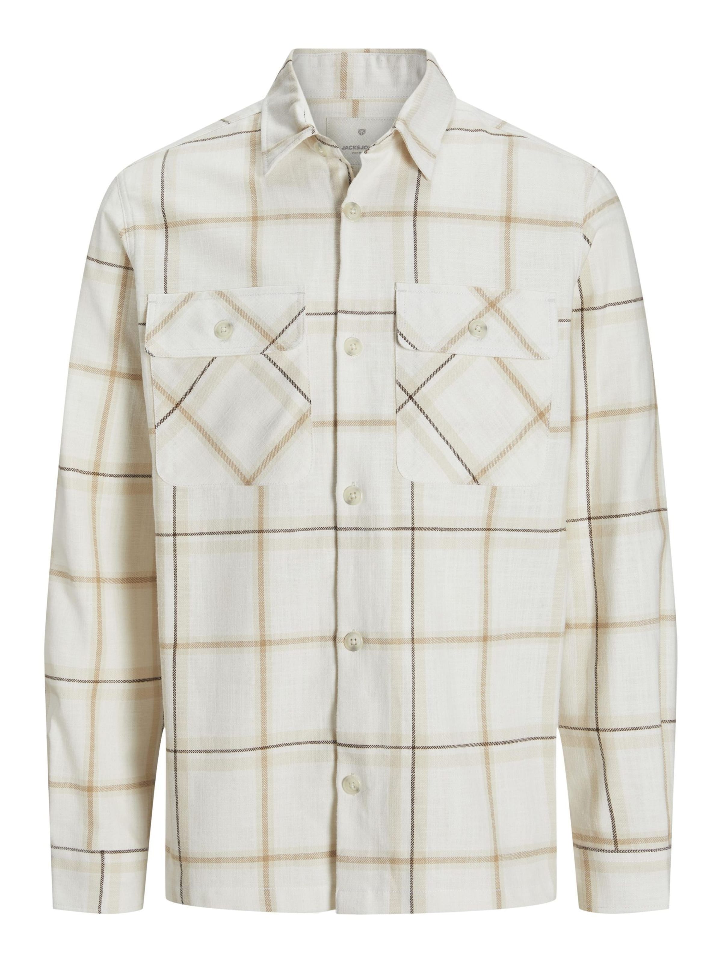 JACK & JONES Button Up Shirt 'JPRCCRAYMOND SPRING' in White: front