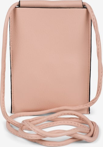 styleBREAKER Umhängetasche 'Handy Umhängetasche Metallic' in Pink: Vorderseite