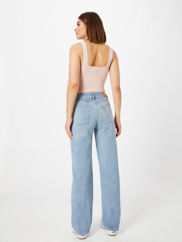 TOMORROW Wide Leg Jeans i blå