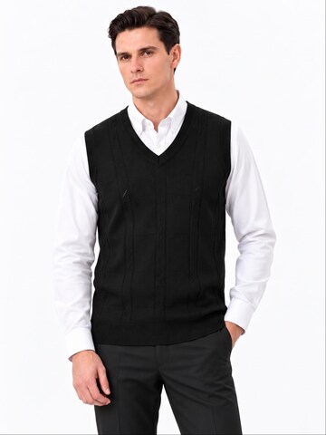 ALLTHEMEN Pullover 'Gitterlicht'‌‌ in Schwarz: Vorderseite