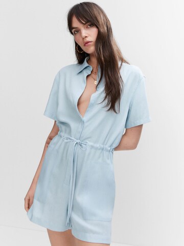 MANGO Jumpsuit 'Myko' in Blauw: voorkant