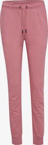 Hummel Regular Workout Pants in Pink: front