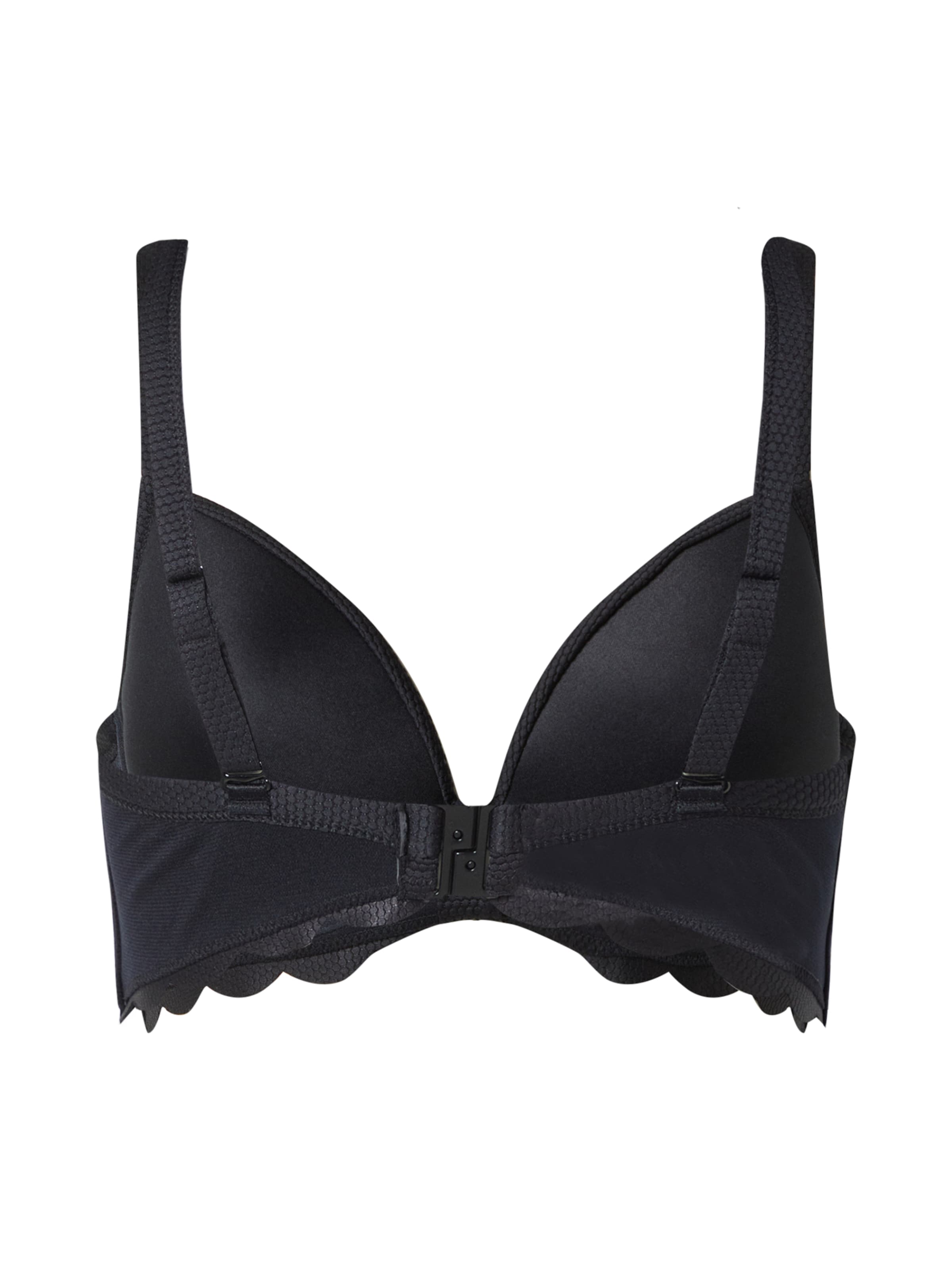 Hunkemöller T-särgi Bikiinitopp 'Scallop', värv must