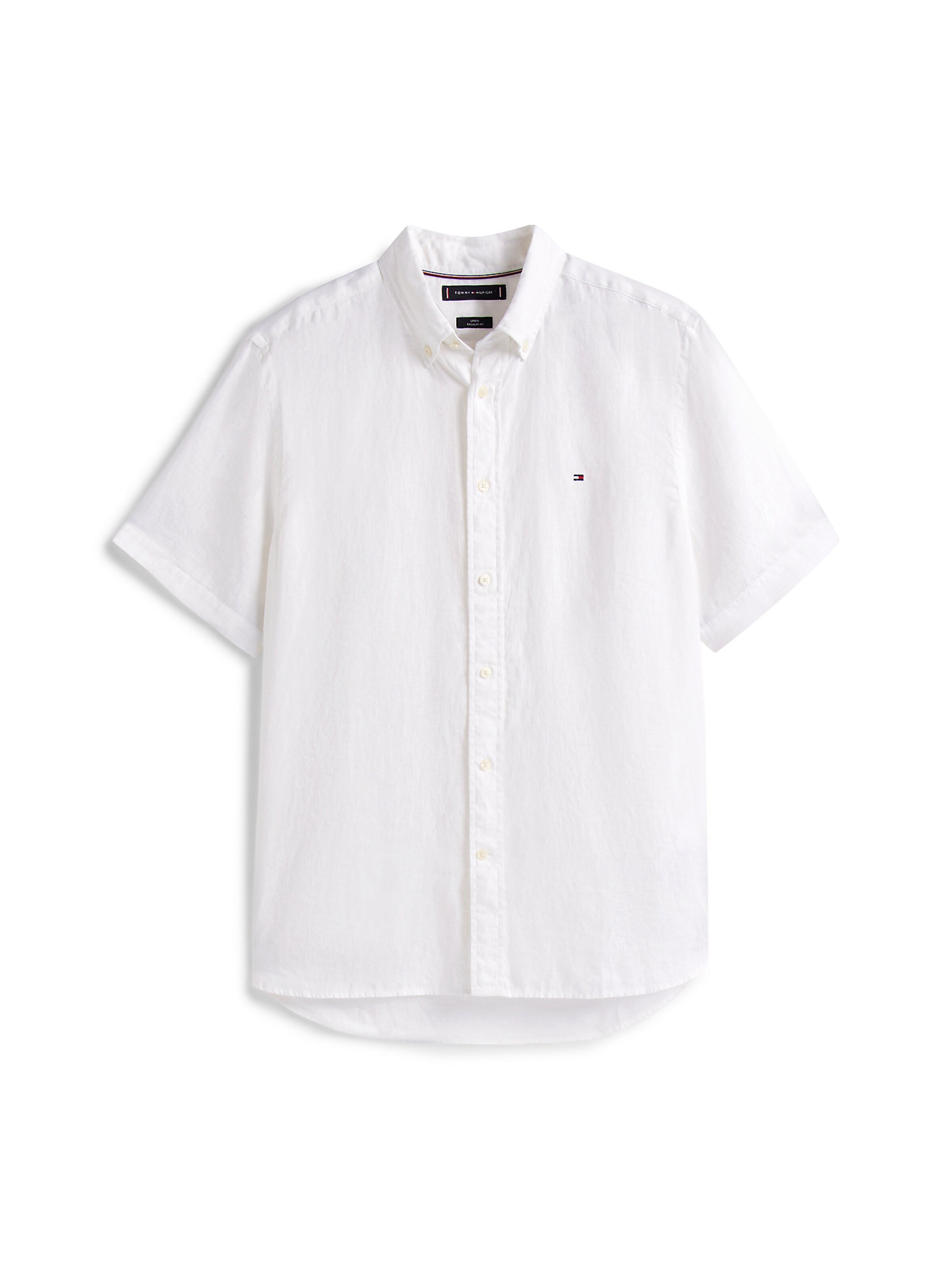 TOMMY HILFIGER Button Up Shirt in White: front