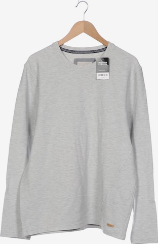 EDC BY ESPRIT Sweatshirt & Zip-Up Hoodie in XXL in Grey: front