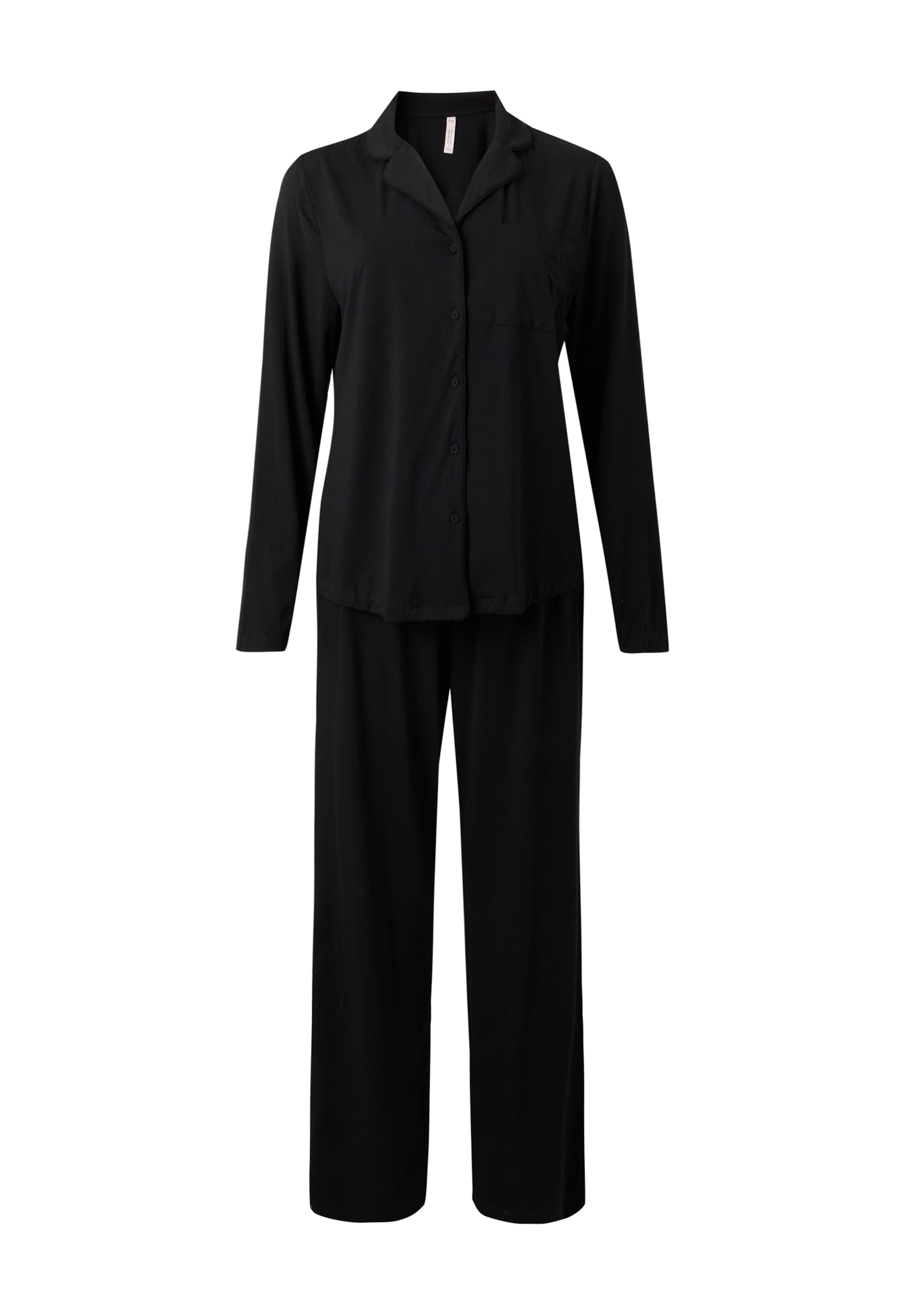 Hunkemöller Pyjama 'Essential' in Zwart: voorkant