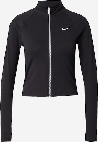 Hanorac 'Swoosh' de la Nike Sportswear pe negru: față