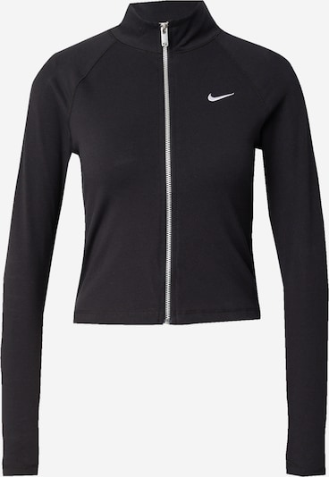 Nike Sportswear Zip-Up Hoodie 'Swoosh' in Black / White, Item view