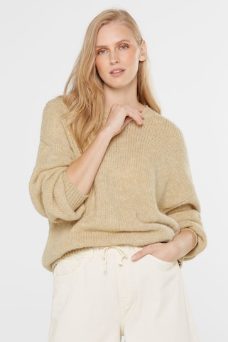 SENSES.THE LABEL Pullover in Beige: Vorderseite