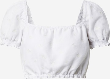 Abercrombie & Fitch Bluse in White: front