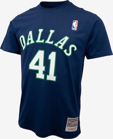 Mitchell & NessTehnička sportska majica 'NBA Dallas Mavericks Dirk Nowitzki' - plava boja: prednji dio