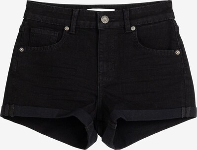 Bershka Shorts in black denim, Produktansicht