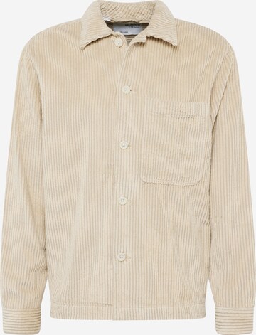 SELECTED HOMME Regular fit Button Up Shirt in Beige: front