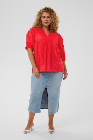KAFFE CURVE - Blusa 'KCKarlia' em vermelho