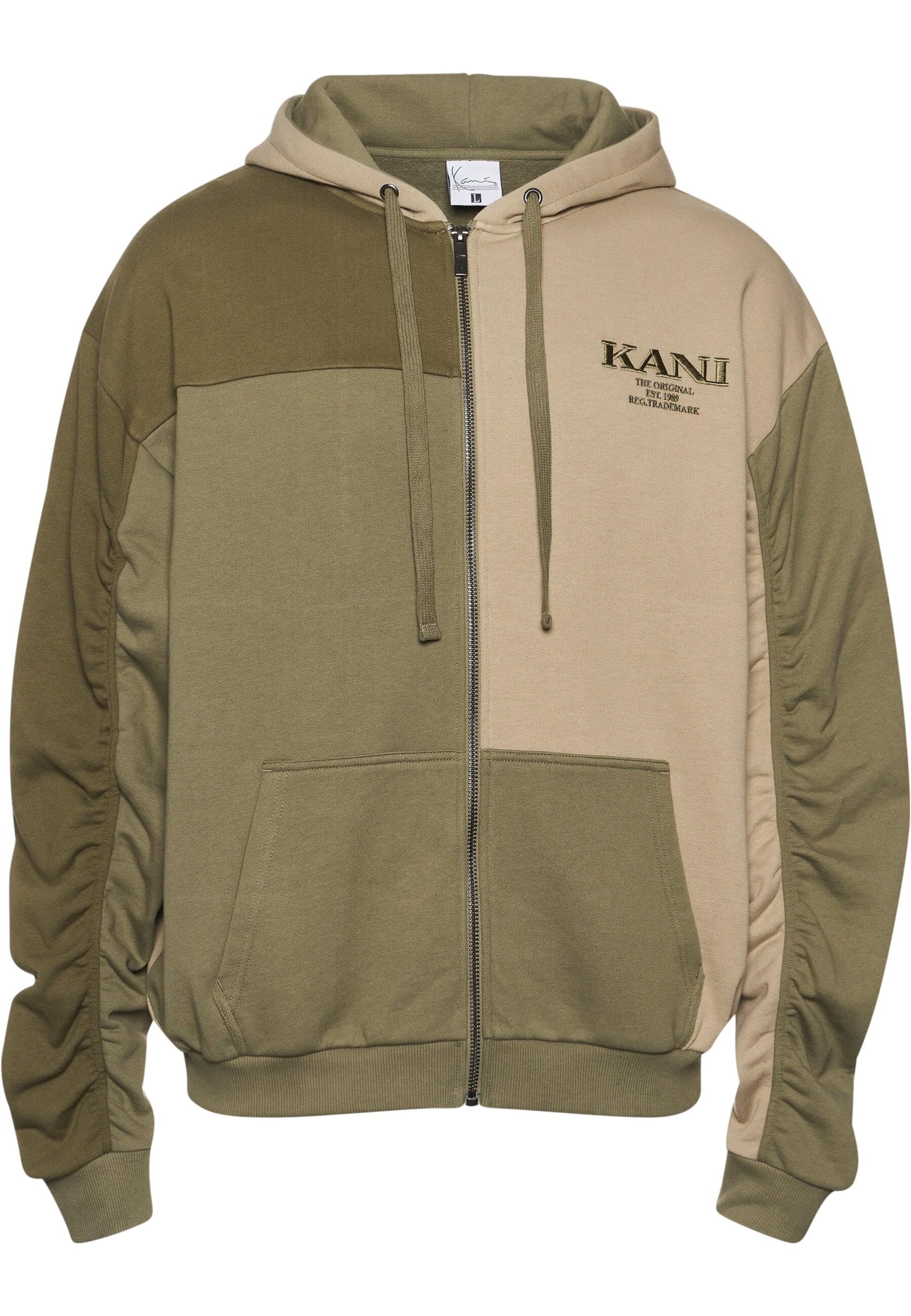 Karl Kani Sweatvest in Groen: voorkant