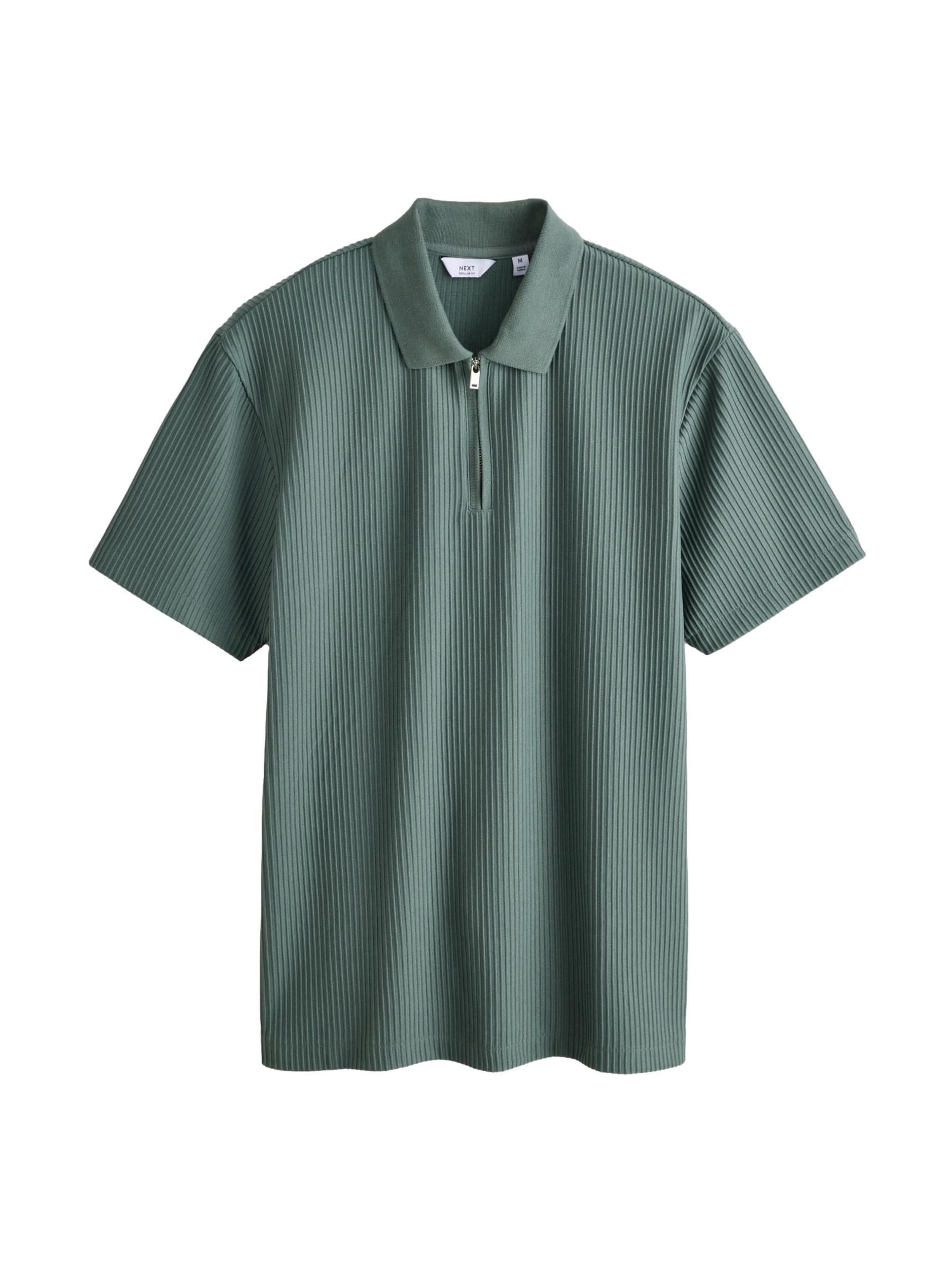 Next Poloshirt in Grün: Vorderseite
