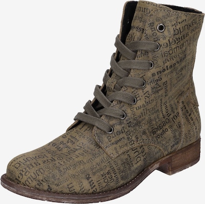 JOSEF SEIBEL Lace-Up Ankle Boots in Olive / Black, Item view