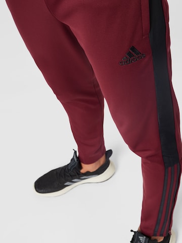 Effilé Pantalon de sport 'Tiro' ADIDAS SPORTSWEAR en rouge