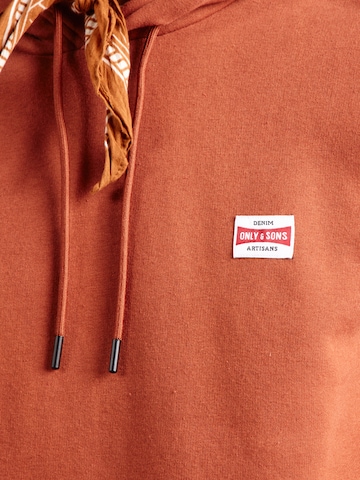 Only & Sons Sweatshirt 'ONSDAWSON' in Red