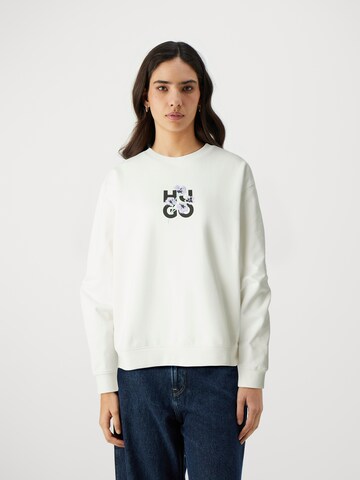 Felpa 'Classic' di HUGO in bianco: frontale