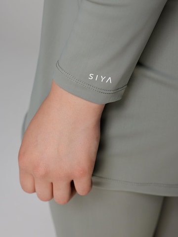 SIYA Swimwear High neck Badeanzug 'South - Covered'‌‌‌‌‌‌‌ in Grau
