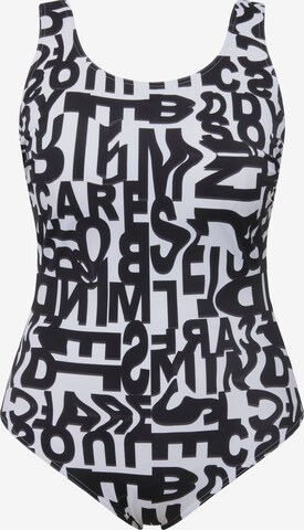 Ulla Popken Swimsuit in Black: front