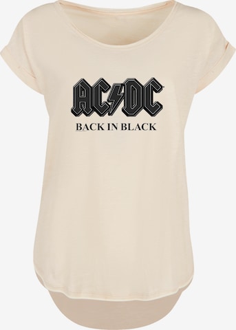 F4NT4STIC Shirt 'ACDC Back In Black' in Beige: front