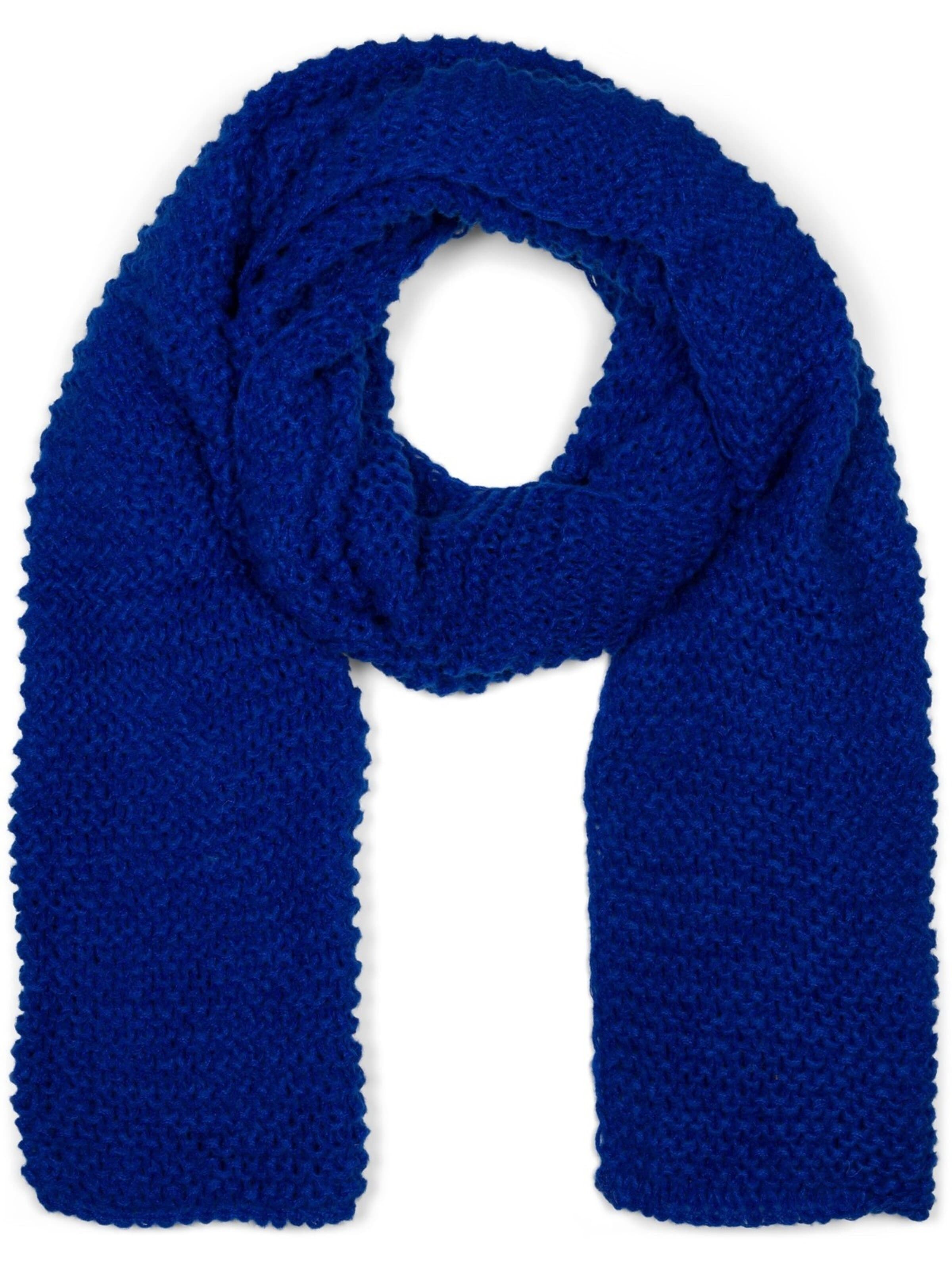 styleBREAKER Schal 'Langer Strick Schal mit Wellen Strickmuster'‌‌ in One Size in blau, Produktansicht