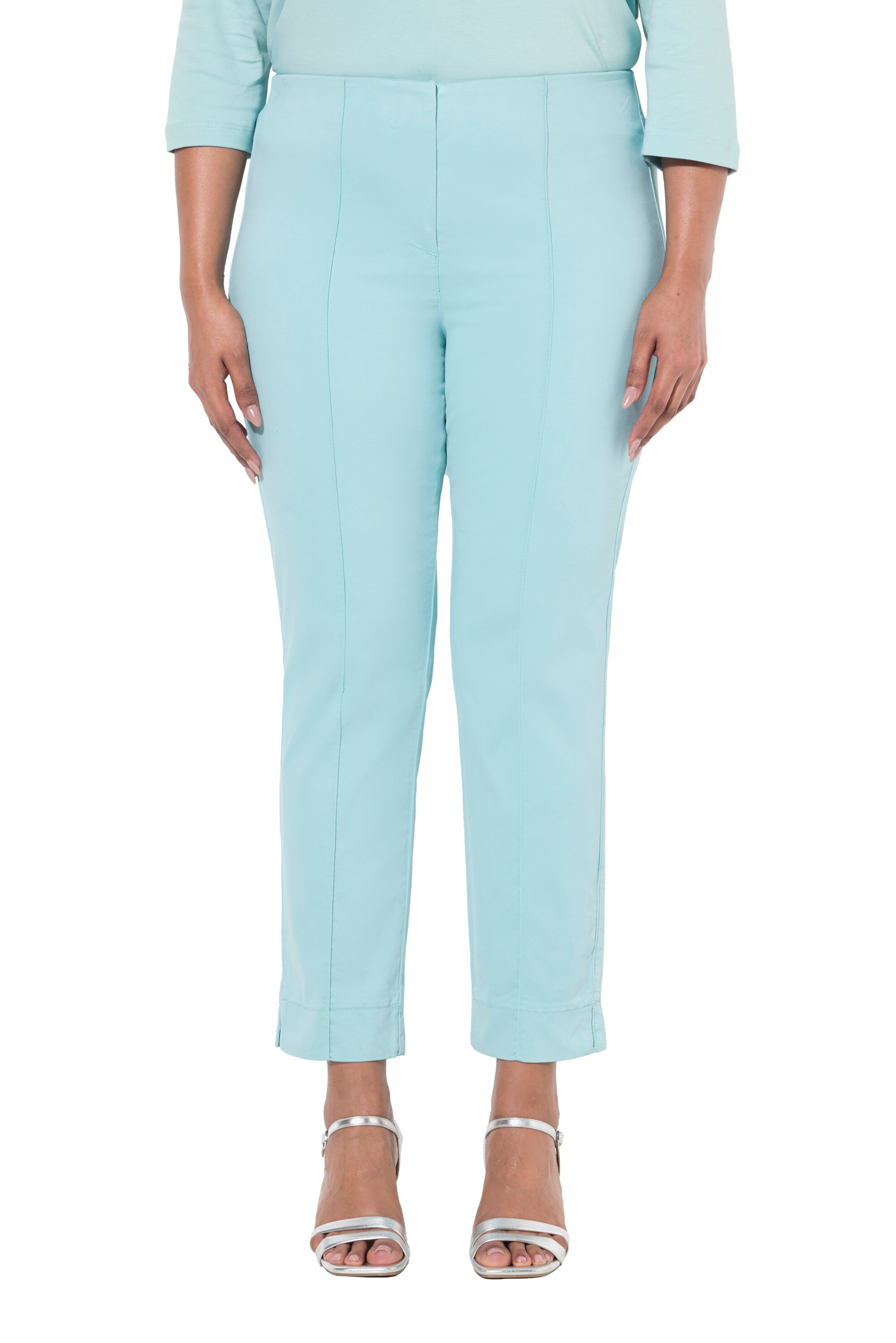 Ulla Popken Slim fit Trousers in Blue: front