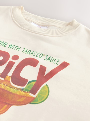 Next Sweatshirt 'Tabasco Spicy Margarita' in Beige