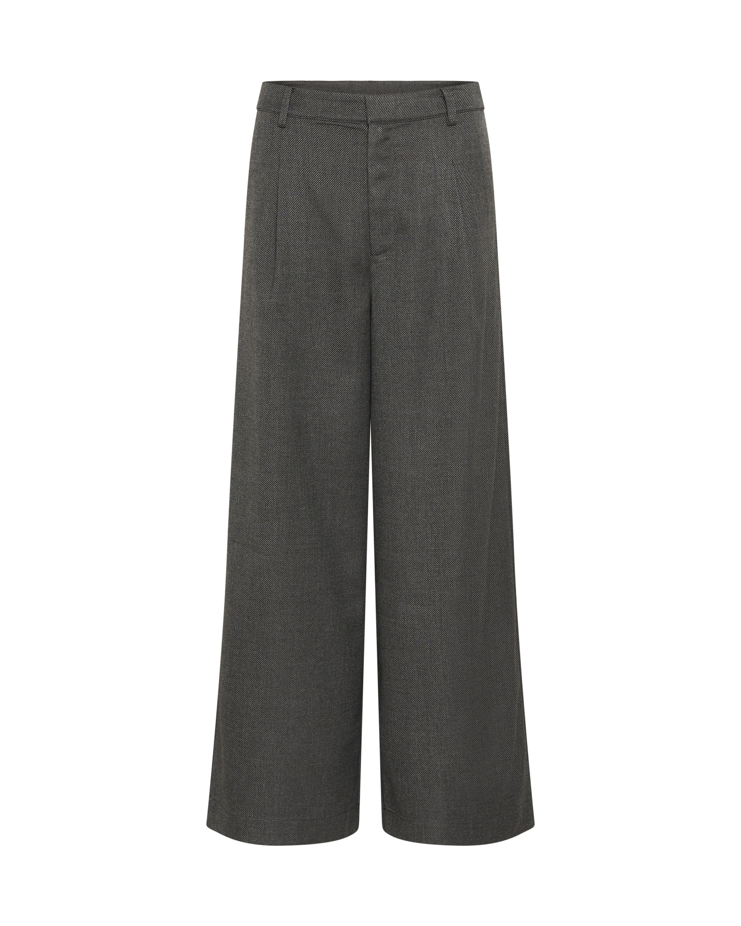 My Essential Wardrobe Wide leg Pants 'Dina' in Grey: front