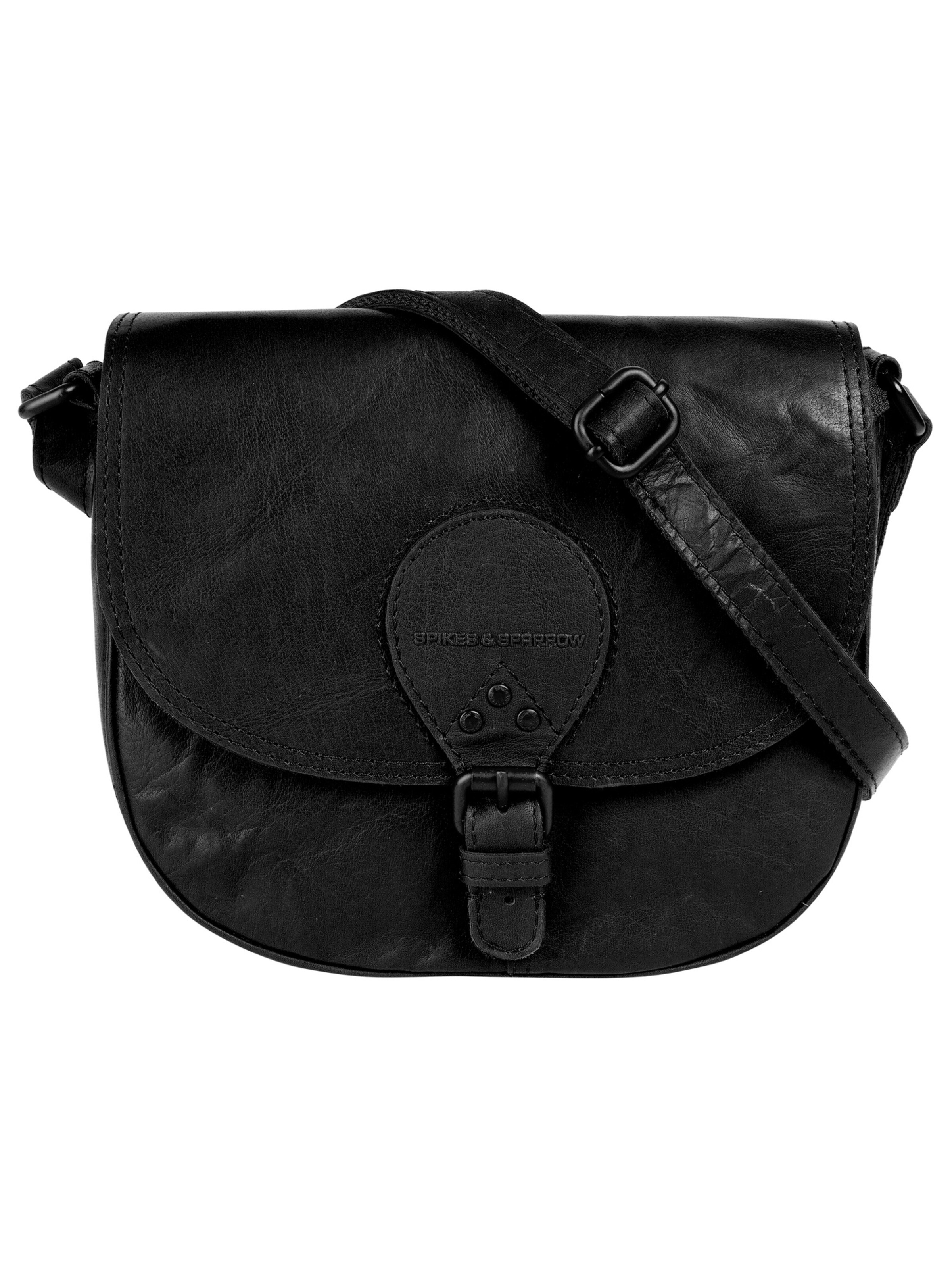 Spikes & Sparrow Crossbody Bag in Black: front
