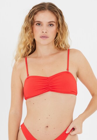 Athlecia Bandeau Bikinitop 'Rhea' in Rood: voorkant